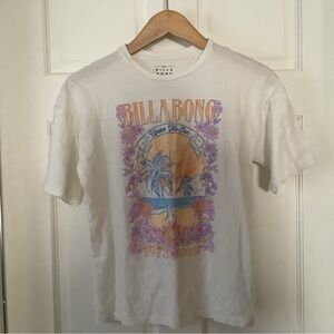 BILLABONG youth size large short sleeve t shirt with floral beach print
